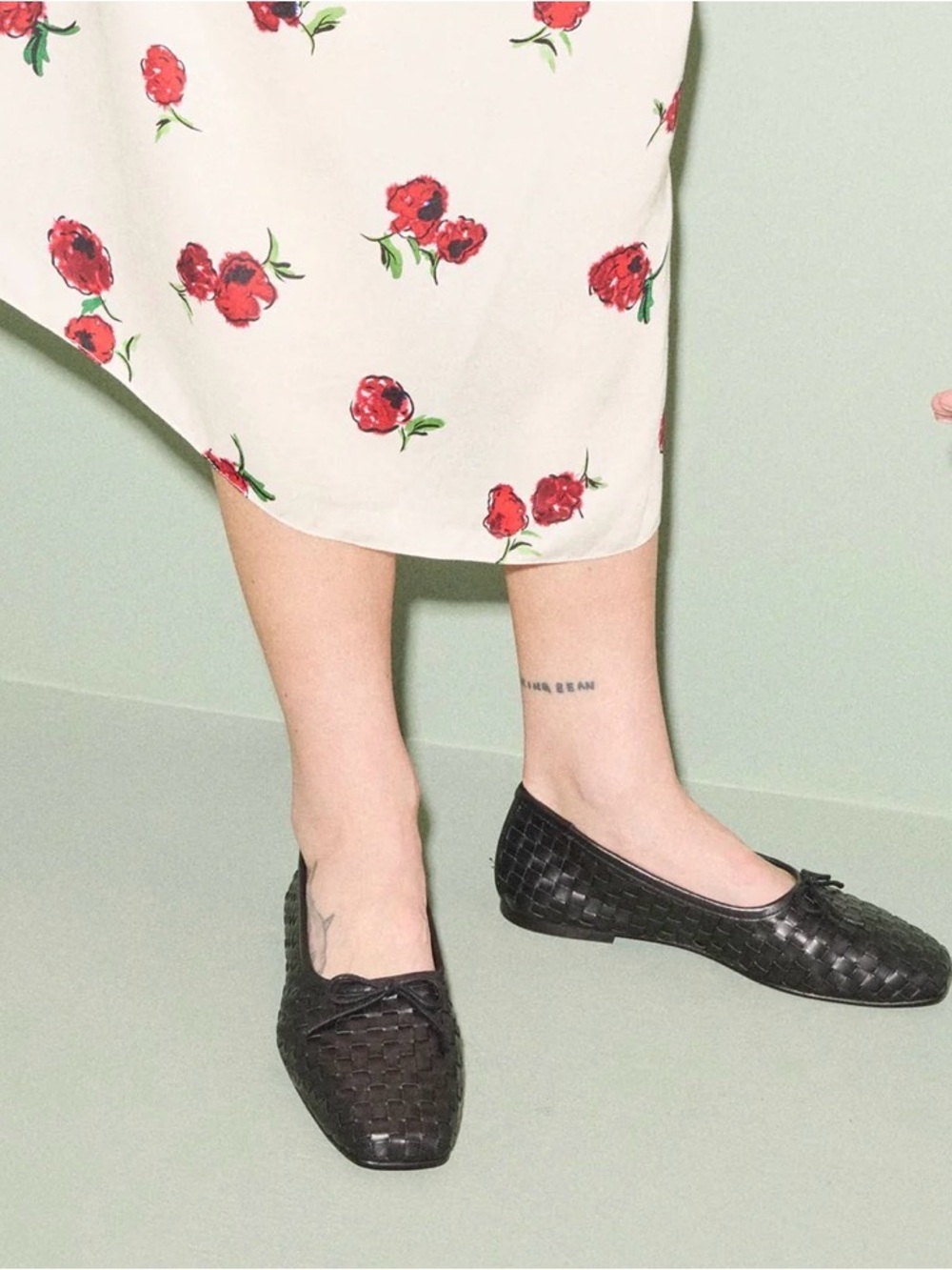 Freda Salvador Jada Woven Leather Ballet Flats - Black